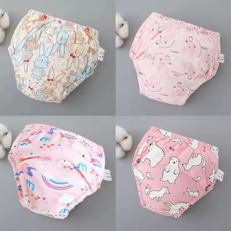 4PCS Baby Waterproof Diapers Pee Shorts Underwears Reusable Soft Ecological Cotton Toddler Potty Training Pants For Boys Girls - Image 21