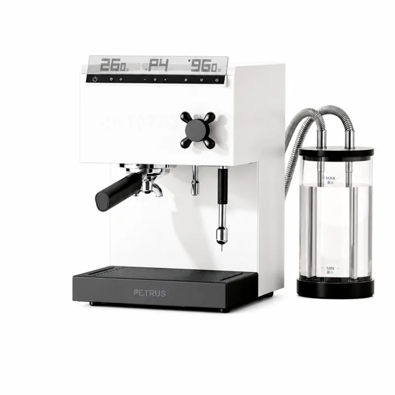 Petrus PE3888Pro Semi-Automatic Espresso Machine Dual Boiler 15Bar 58mm OPV PID Touch Screen Steam Wand Coffee Maker