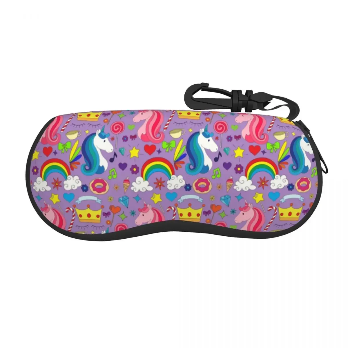 

Unicorn Rainbow Candy Sunglasses Soft Case Neoprene Zipper Shell Eyeglass Case Custom Protective Box For Glasses