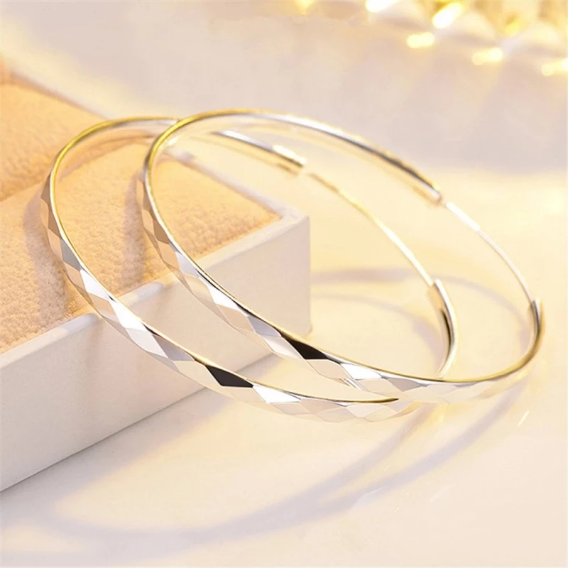 

Fine 925 Sterling Silver Luxury 3/5CM Big Circle Hoop Earrings for Women Charms Original Designer Party Wedding Jewelry Gifts