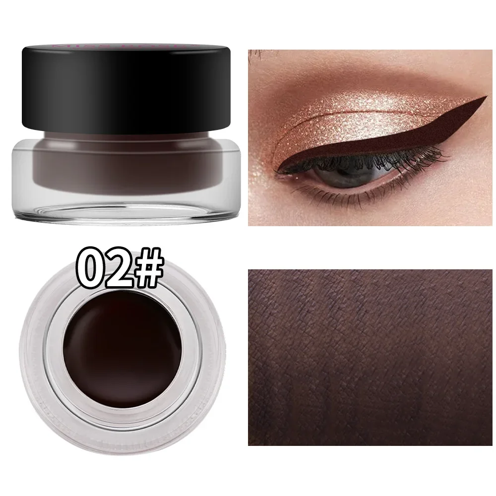 Miss Rose Czarny eyeliner w pisaku, żelowy cień do powiek, eyeliner, kajal, kosmetyki do tworzenia efektu shimmer.