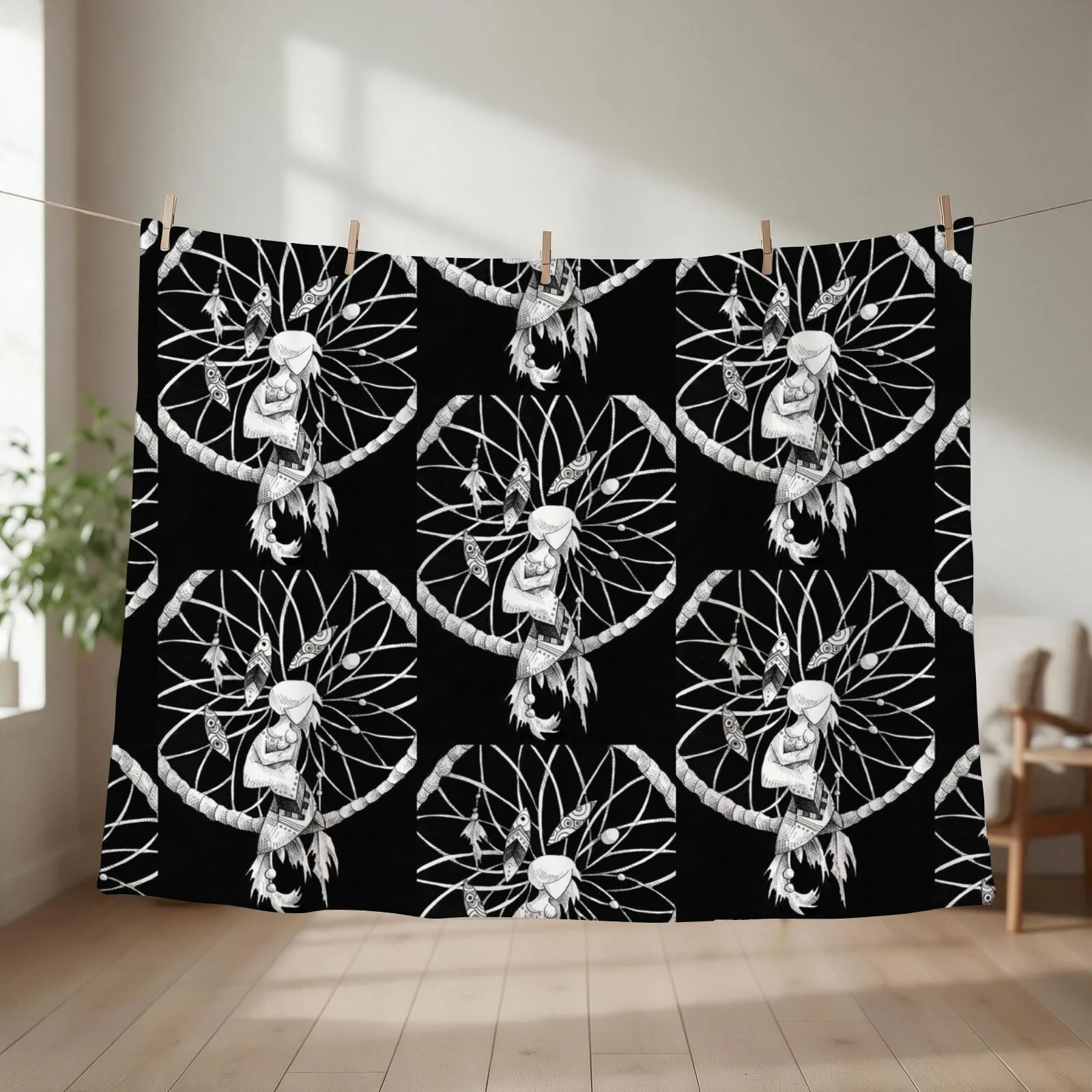 Dream Catcher Throw Blanket couch cozy soft plush fuzzy picnic outdoor blanket