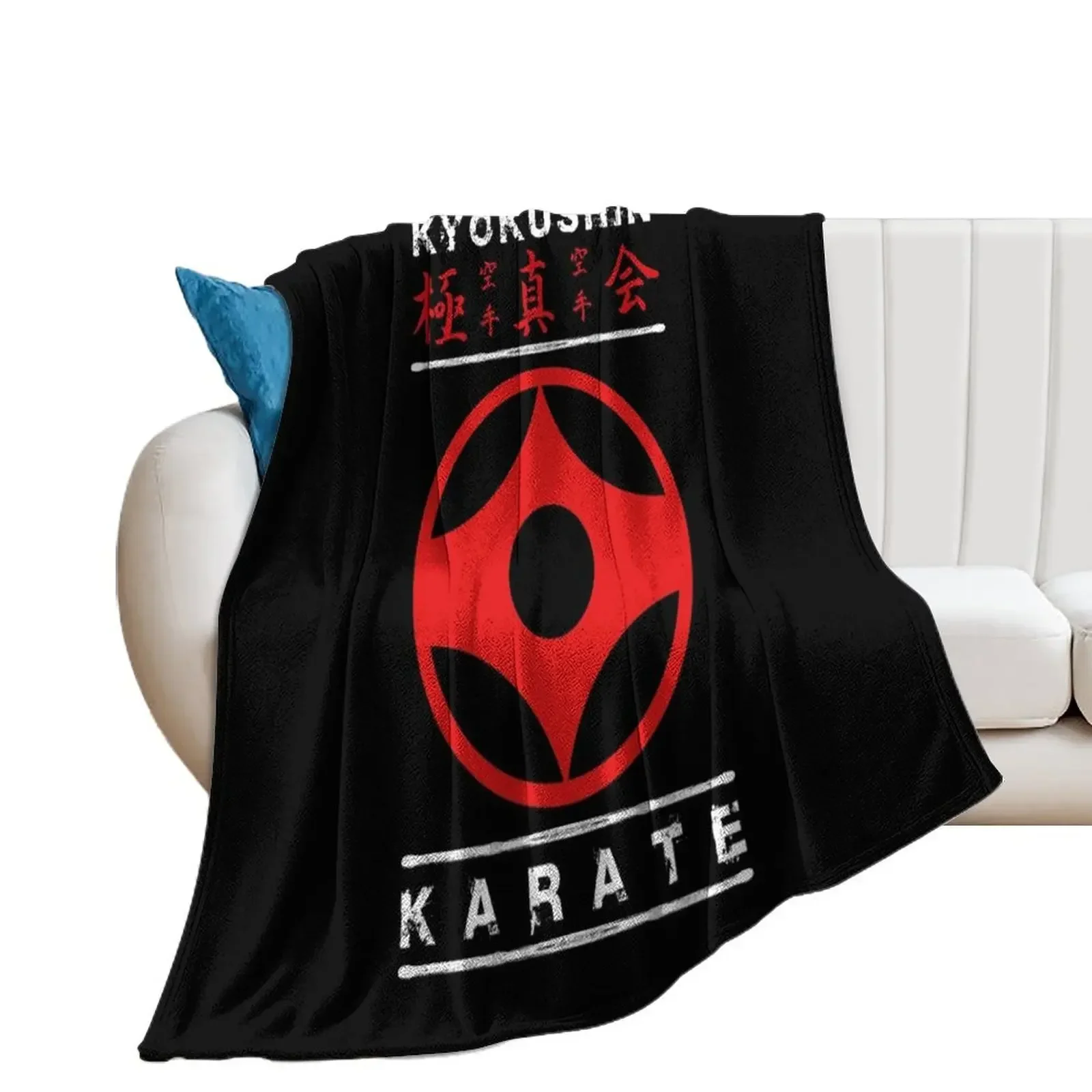 

Kyokushin Karate (white text) Throw Blanket for winter Bed linens Furrys Camping Blankets