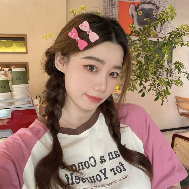 

Bow Design For Women's Hair Clips Inlaid With Zircon Shiny Stylish Luxury Gift Side Vacation Party Clip Ladies Hair Accessories