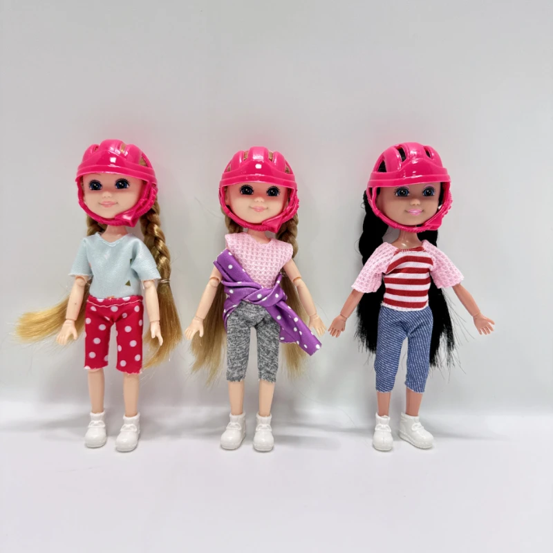 3 Pieces Doll Full Set with Accessories 5 Inch Little Girl Doll