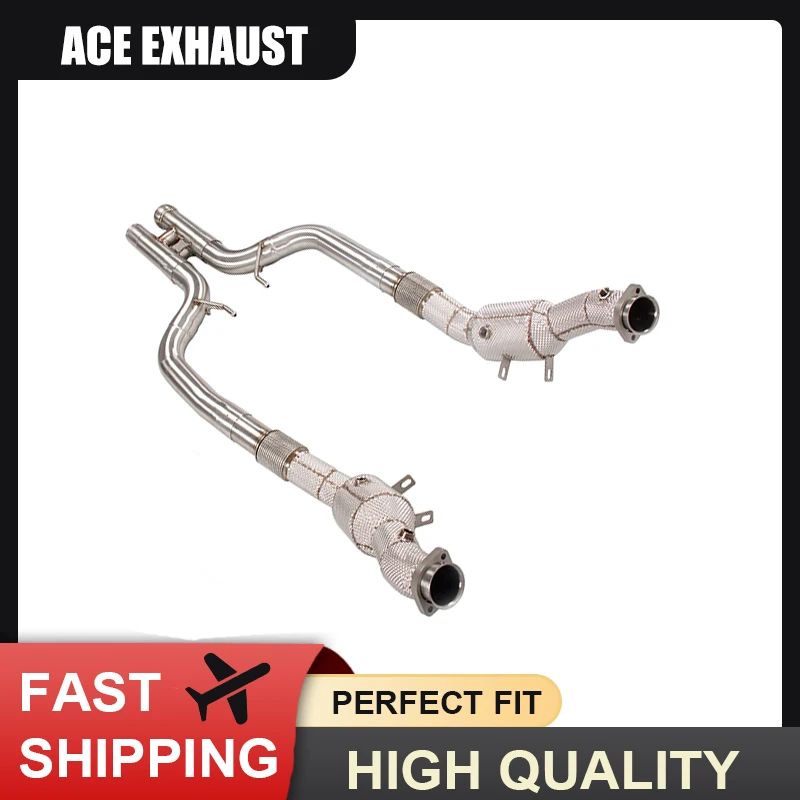 

ACE High Performance Downpipe for Mercedes BENZ AMG S63 W222 5.5T with catalytic Header Exhaust SUS304 Exhaust Pipe
