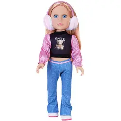 Kawaii 18 Inch Reallistic Silicone Simulation Doll With Clothes American Dolls Playing House Game Best Birthday Christmas Gift
