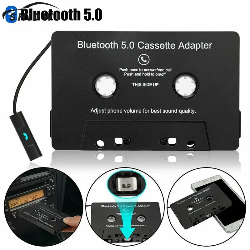 

Universal Cassette Bluetooth 5.0 Adapter Converter Car Tape Audio Cassette For Aux Stereo Music Adapter Cassette With Mic Adap