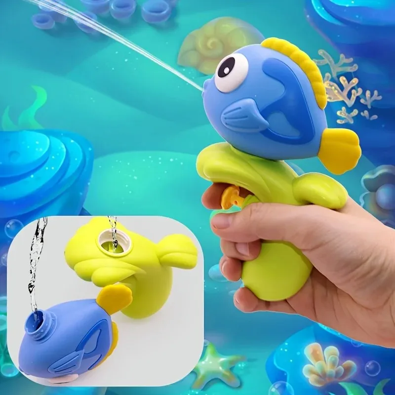 Water Gun Toy, Shark Press Water Gun, Beach Water Battle Sprayer, Baby Splash Toy, Summer Fun Outdoor Play