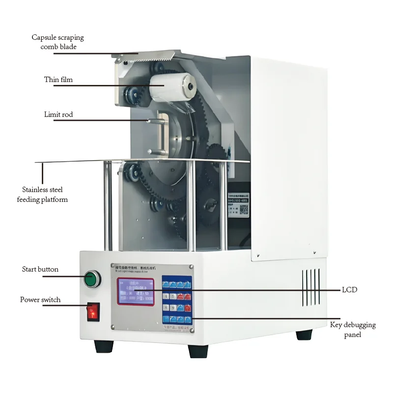 ZSKJ Semi-automatic Film Wrapping Machine Customized Automatic Bundling Wire and Cable Packing Film Gluing PE