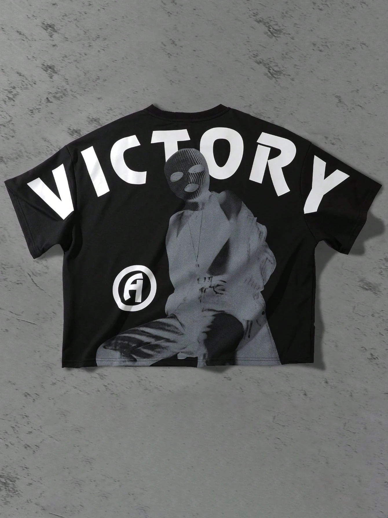 

Streetrush Men Casual Loose Fit Victory 3D Print Short Sleeve Oversized T-Shirt Boyfriend Gift Hip-Hop Style Men Clothing Tees