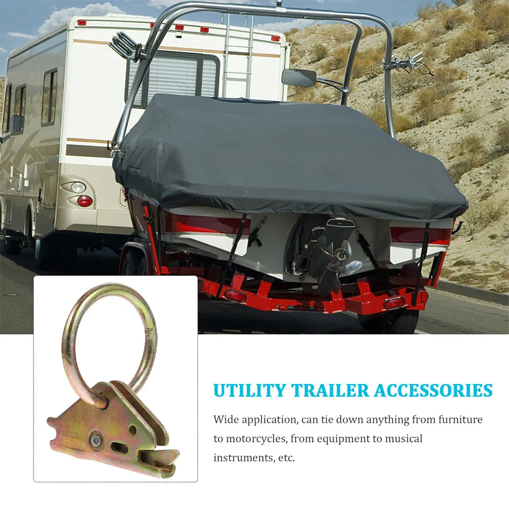 

6 шт. Антикоррозийные стальные крепежные кольца-анкеры для прицепов, грузовиков, пикапов, кемперов, крюки для крепления грузов на поверхности