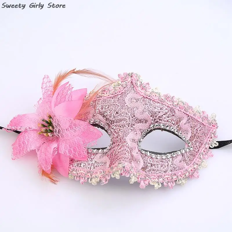 Women Performance Masquerade Role Playing Eyewear Club Dance Cosplay Costume Crystal Decoration Masks Flower Face Mask Wedding