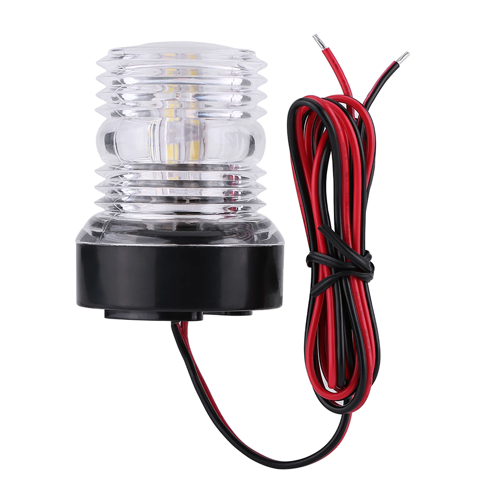 مرساة بحرية LED مقاومة للماء ، ملاحة لليخوت والقوارب ، مستديرة بالكامل ، شهيرة ، بيضاء ، 12 فولت