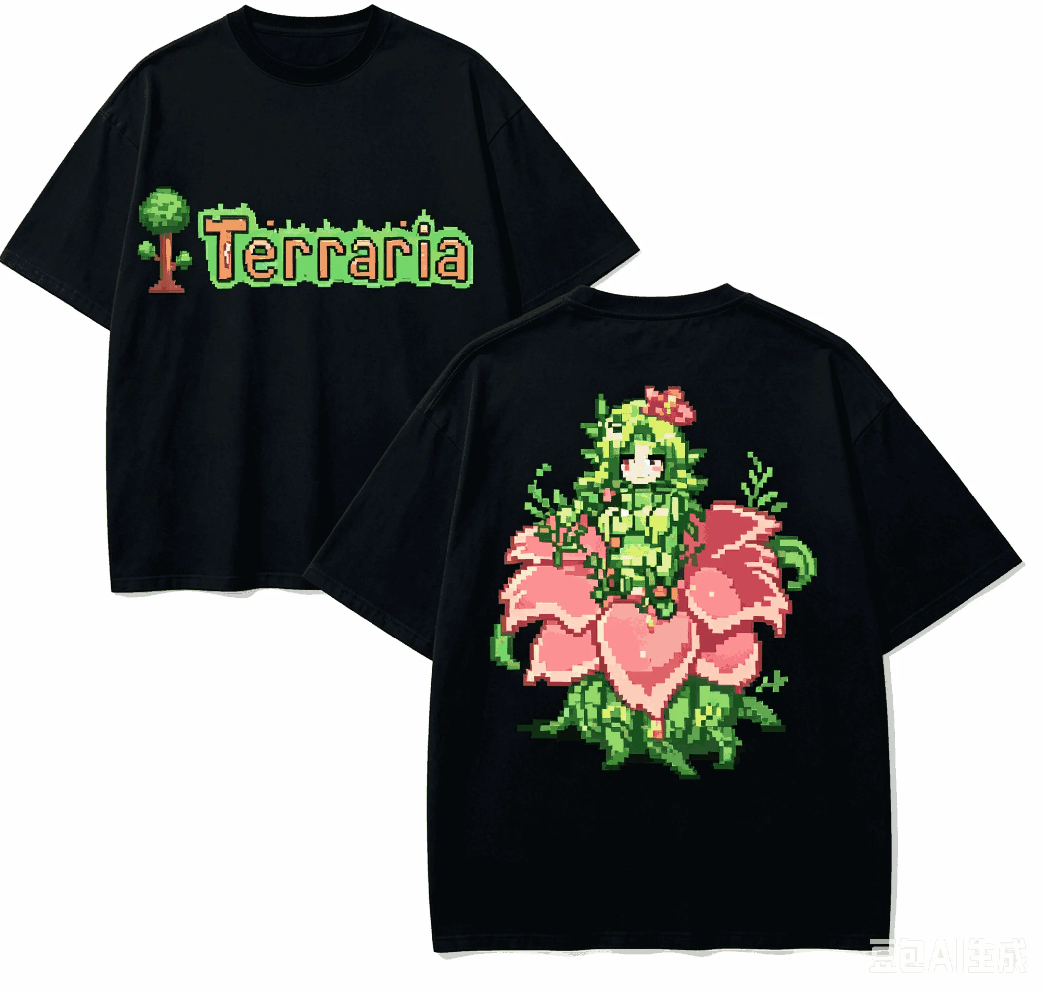 Terraria Anime Lover T-shirt Harajuku Cotton New Model High Street Retro Fashion Oversized Unisex hot product Classic Breathable