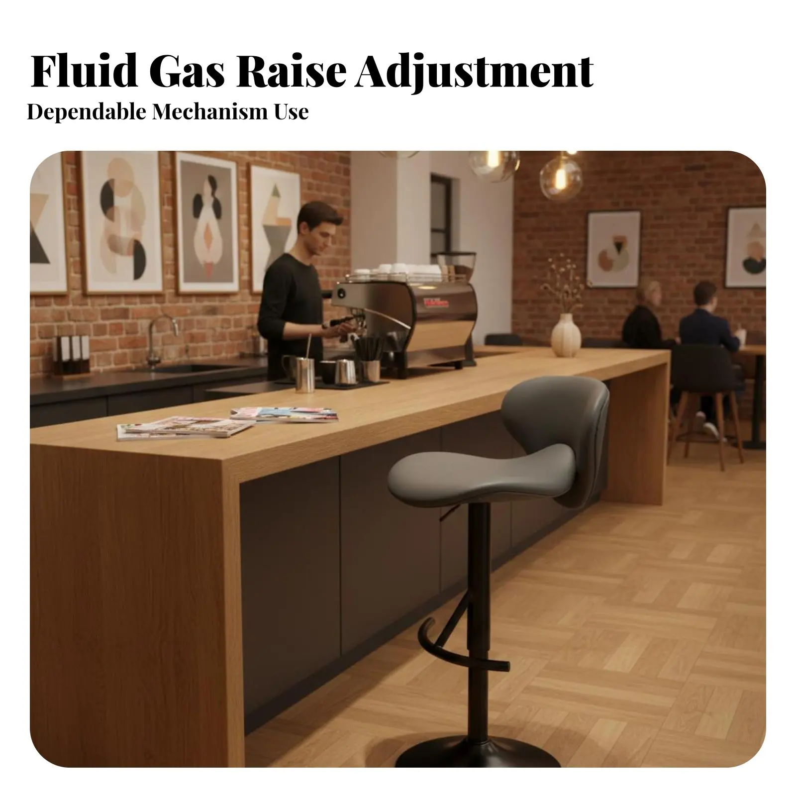 

Регулируемый вращающийся стул с современным дизайном, эргономичный, для бара, со встроенной поддержкой позвоночника