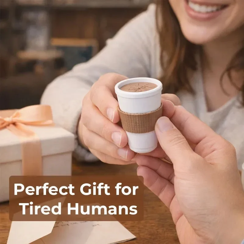 Creativity Twisted Coffee Cup Fidget Toy 3D Printed Stress Relief Spinner for Desk Decoration Home and Office Desk Decorations