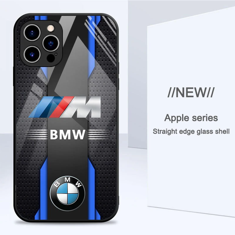 Coque de téléphone en silicone souple avec emblèmes de voitures de luxe pour logo BMW M pour iPhone 11 12 13 14 15 16 17 Pro X XR XS Max Mini 7 8 Plus
