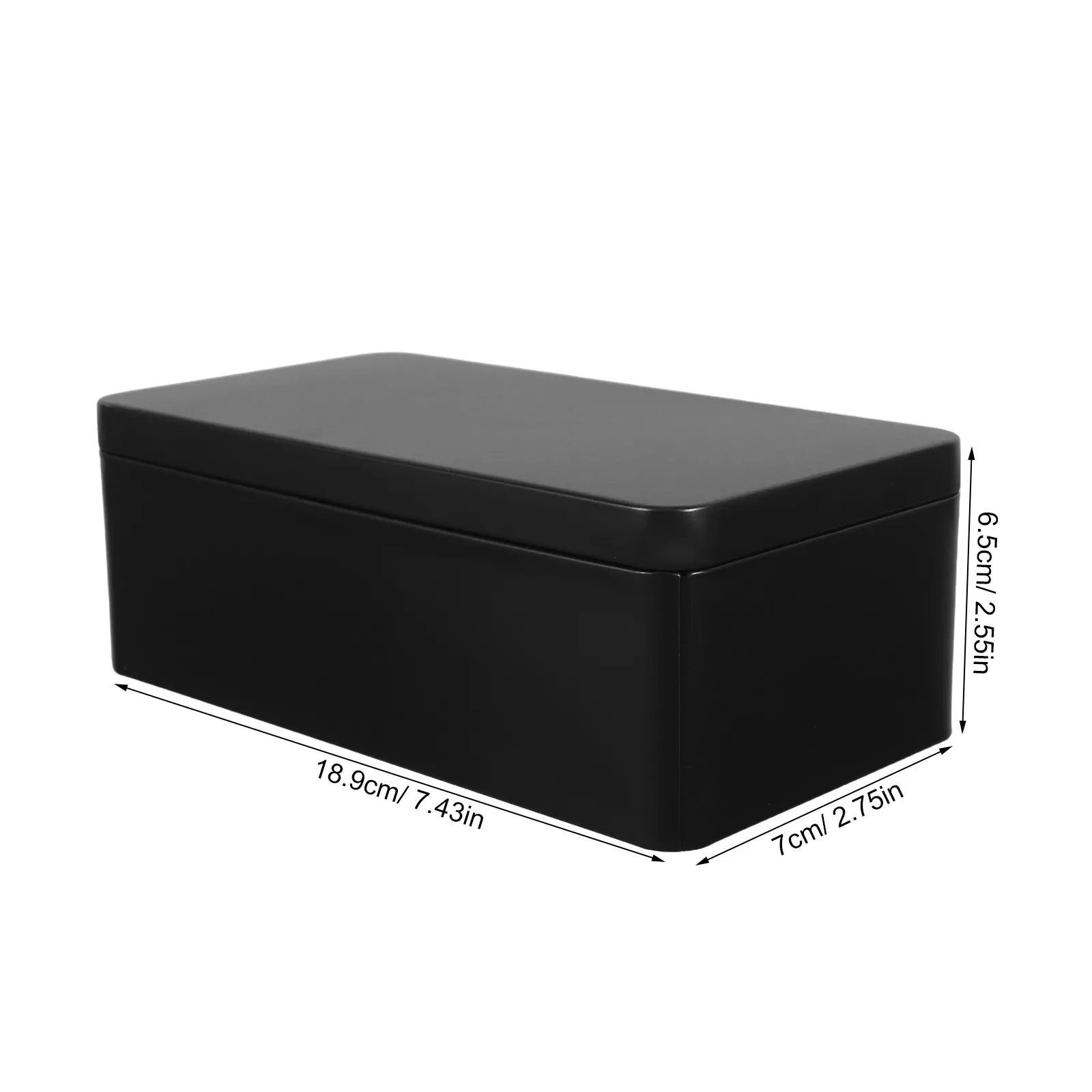Rectangular Tinplate Box Metal Cash Box Money Storage Case With Lid For Bills Cash Organizer Banknote Holder 18X9.7X6.5cm
