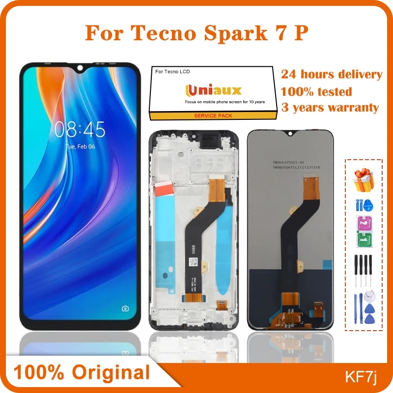 

Для Tecno Spark 7P мобильного телефона ЖК-экран в сборе с сенсорным экраном Замена ЖК-панели