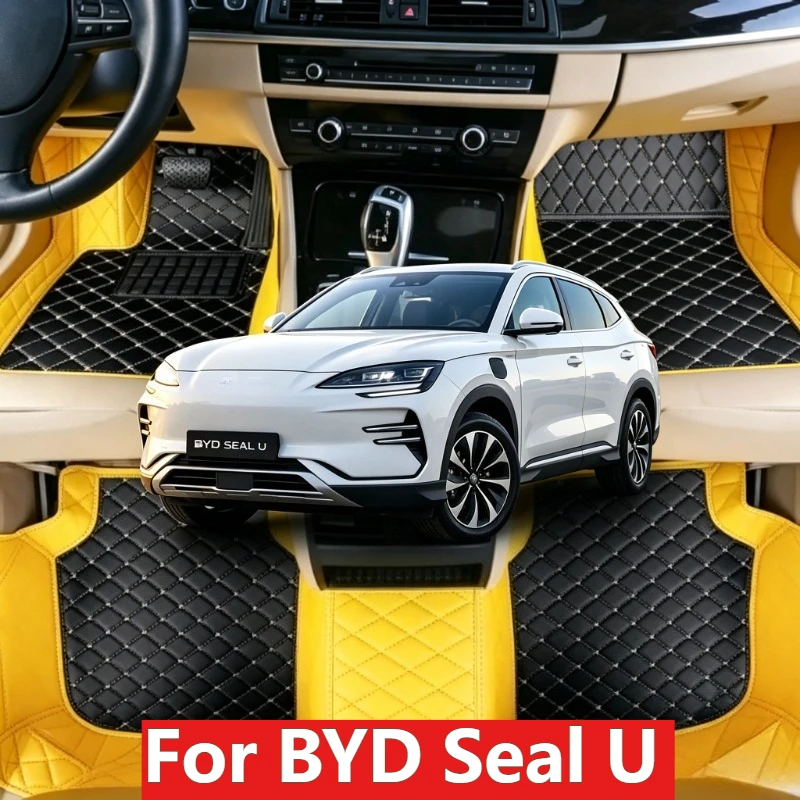 Custom Car Floor Mats For BYD Seal U DM‑i / EV Sealion 6 2025-2026 LHD RHD All Weather Auto Accessories Foot Leather Carpets