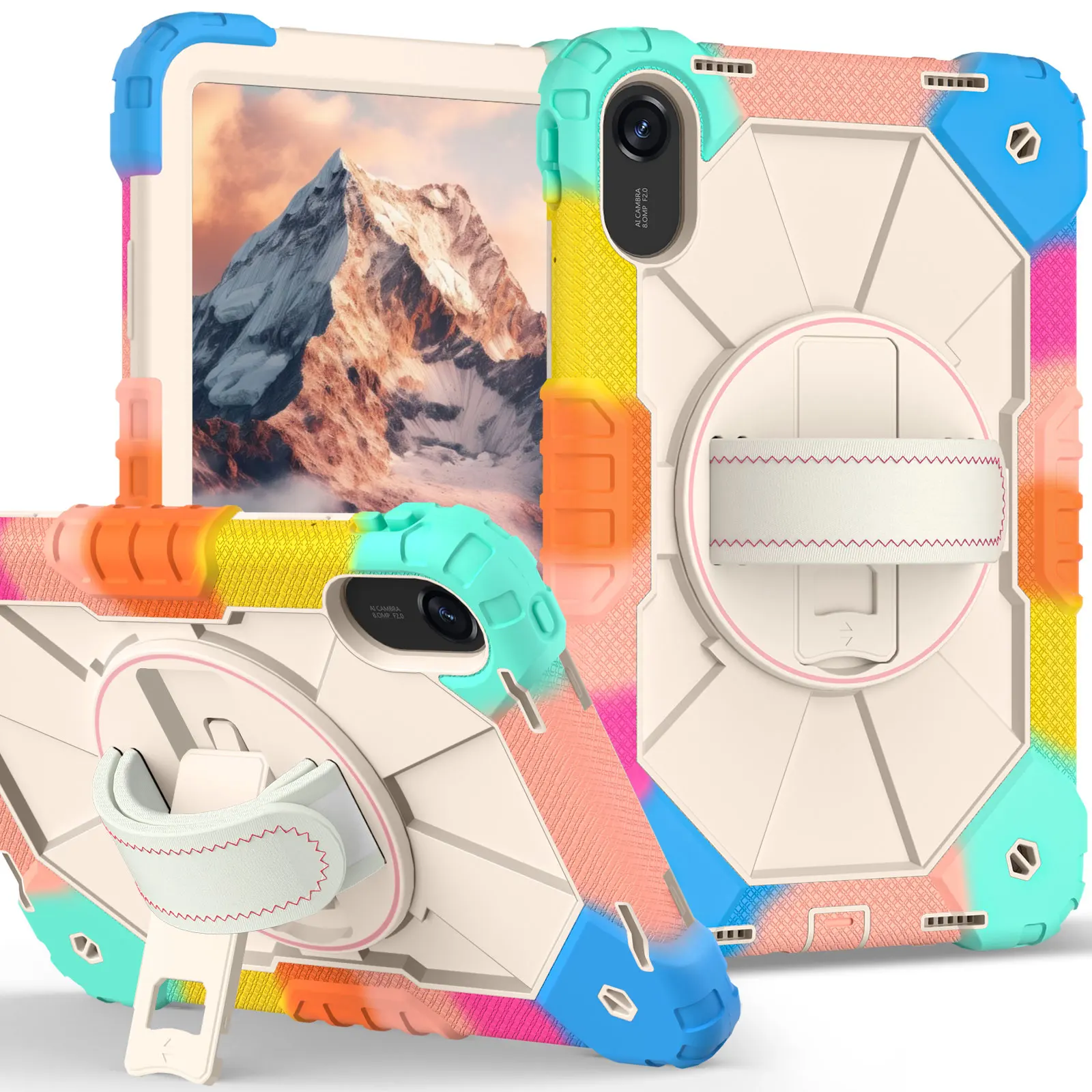 

Детский сверхпрочный бронированный чехол для нового XiaoMi Redmi Pad 2/SE2 11 дюймов 2025 Funda Kickstand, вращающийся на 360 градусов противоударный чехол для планшета