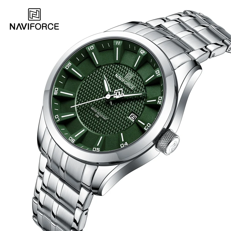 NAVIFORCE Luxury Fashion Men\'s Watches Stainless Steel Strap Male Military Waterproof Quartz Wristwatches Reloj Hombre 2023 New