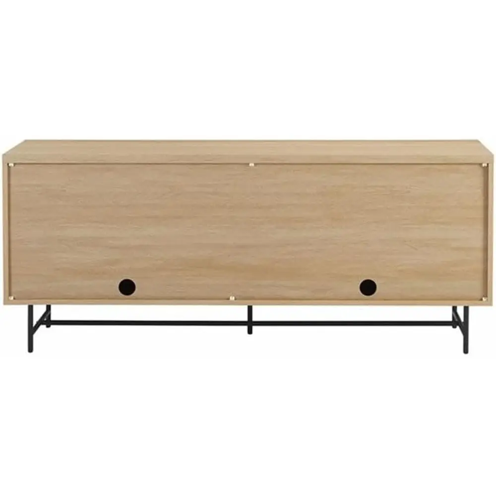 4-Door Oak Kitchen Sideboard Buffet, 69 Inches