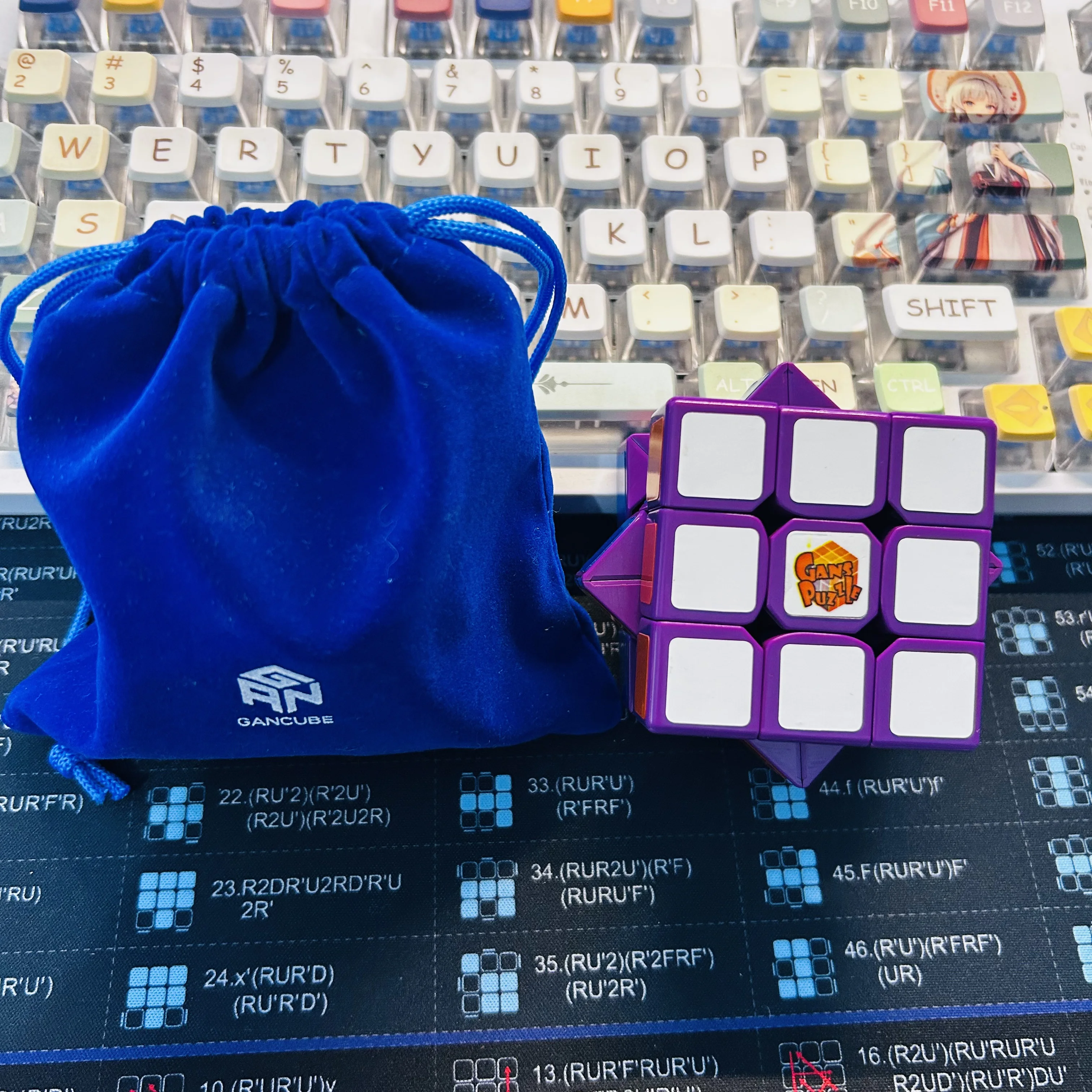 2013 Gan3 3x3 Cube Negro Blanco Azul Púrpura Colección Gan 3x3x3 Cubo Mágico