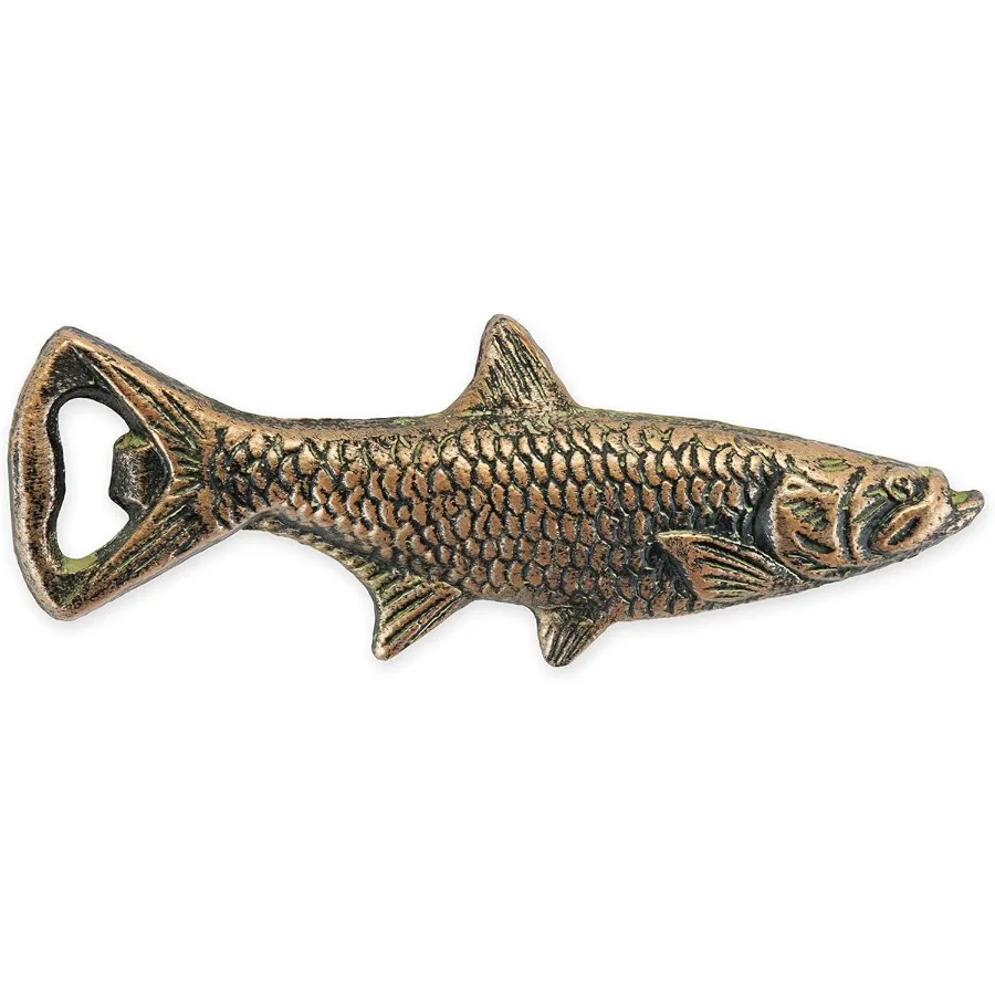 

Cast Iron Fish Bottle Cap Opener Rustic Beer Bottle Opener for Home Bar Kitchen and Outdoor Use Perfect for BBQs Tailgates Craf