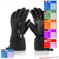 Motorcycle Riding Ski Gloves Waterproof Gloves with Touchscreen Function Snowboard Thermal Warm Snowmobile Snow Gloves Men Women