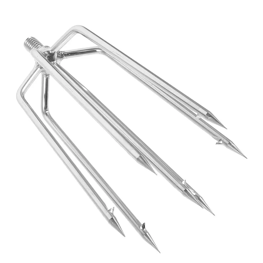 

Stainless Steel Fishing Fork 7-Prong Gigging Equipment Retractable Hook Diving Pole Rod Accessories