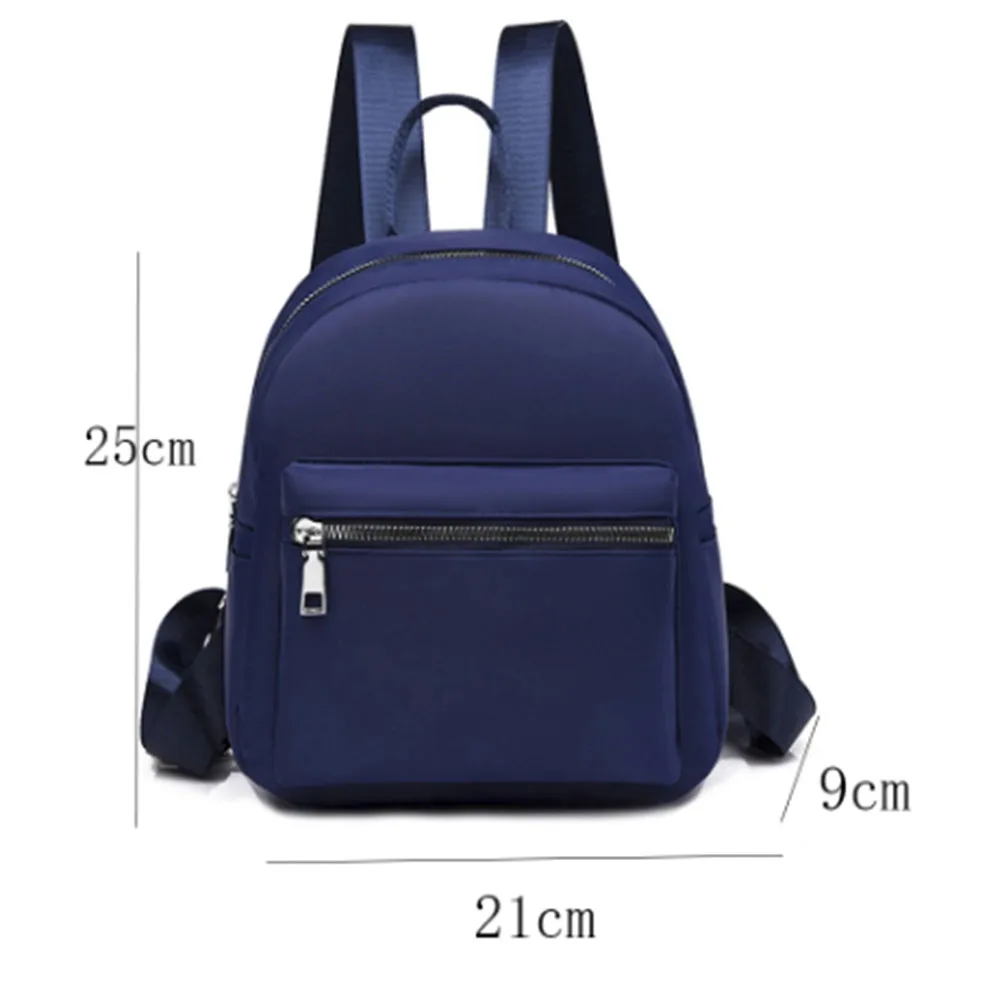 Mochila Oxford con nombre personalizado para mujer, mochila de estudiante universitario de Color sólido, mochila de viaje informal Simple para niña