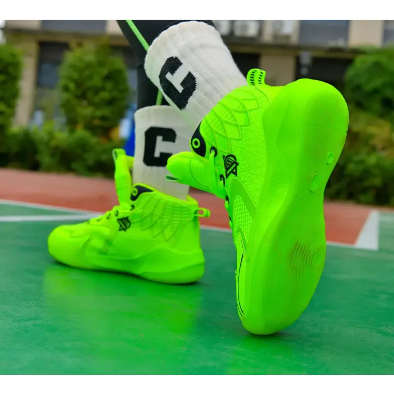 Brand Children's Basketball Sneakers 2024 Mesh Breathable Kids Sports Shoes Boy Trainer Shoes Fashion Child Basketball Shoes