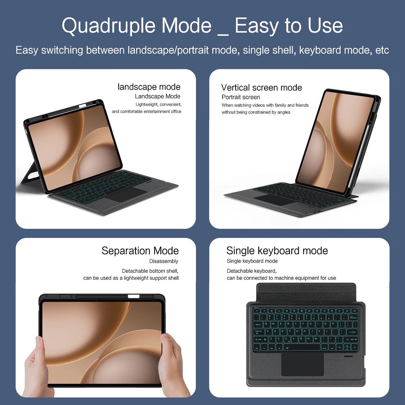 TouchPad Keyboard for OnePlus Pad 4 Case 13.2