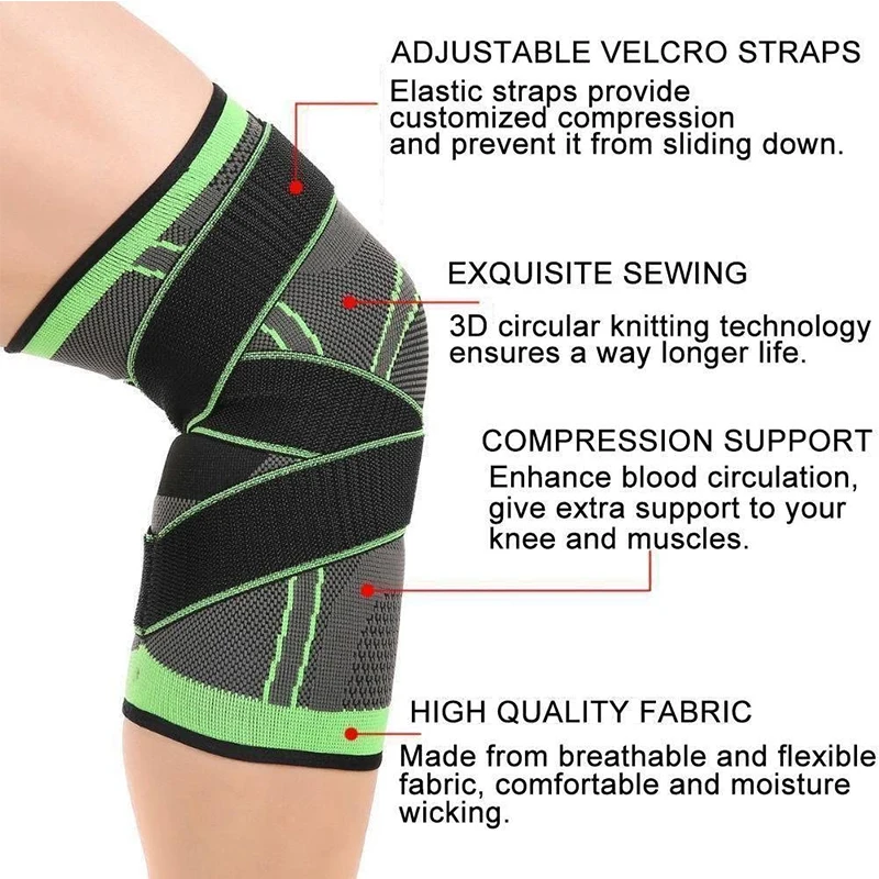 1 Pcs Summer New Knee Pads Braces Sports Support Kneepad Men Women for Arthritis Joints Protector Fitness Compression Sleeve