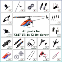 Wltoys K127 V911S RC Helicopter Parts - Head Canopy Receiver Board Blade Tail Motor Rotor Servo Accessories for K127 Models