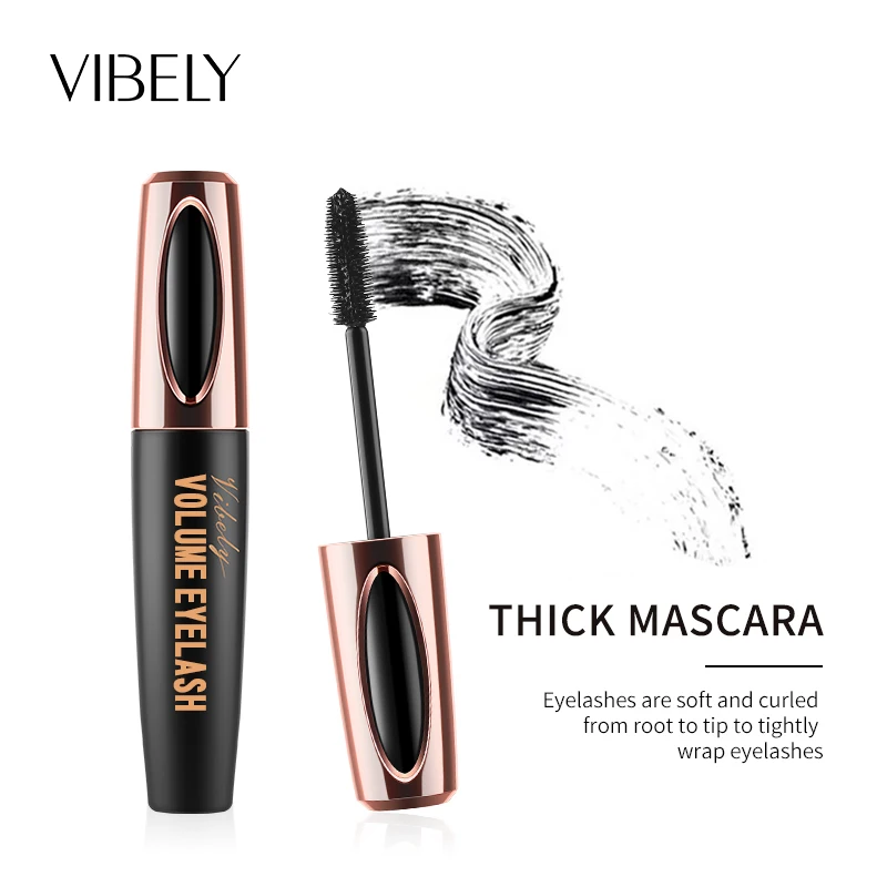 VIBELY Waterproof Rimmel 4D Silk Fiber Lashes Mascara Effet Faux Cils Rimel Macara De Cilios Pestañas Alarga Extra Volume