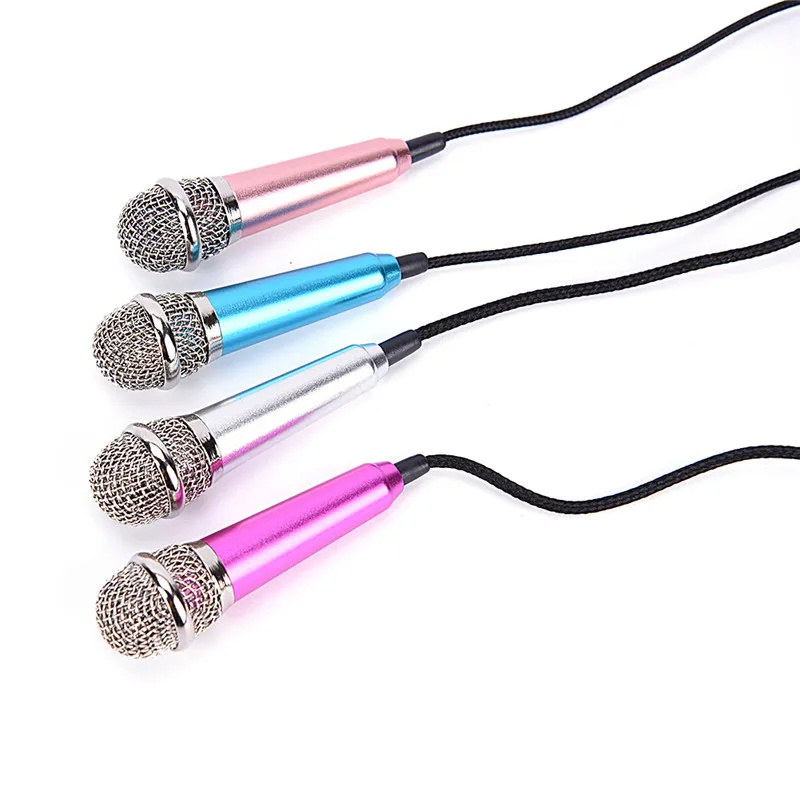 Portable 3.5mm Stereo Studio Mic KTV Karaoke Mini Microphone For Smart Phone Laptops PC Desktop Handheld Audio Mini Microfon mic