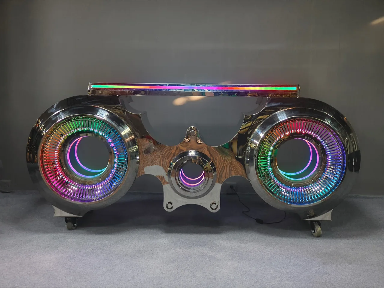 

KTV вечерние частная комната светящийся диск стол бар DJ стол ночной клуб светодиодный съемный кованый железный красочный светящийся проигрыватель дисков