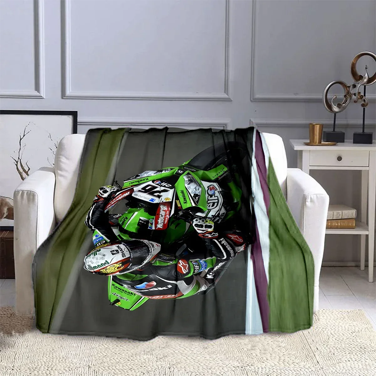 Motorcycle GP Mountain biking Speed moto Blanket for Children Flannel Soft Comfortable Home Travel High Quality Blankets