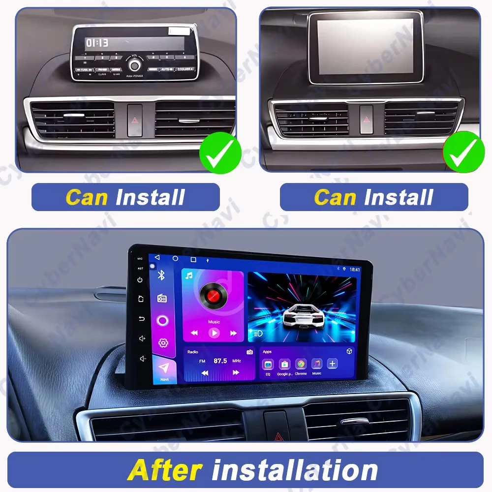 For Mazda 3 Axela 2014 - 2019 Mazda CX-4 CX4 2016 - 2018 Car Radio Android Auto GPS Navigation Multimedia Video Player No DIN