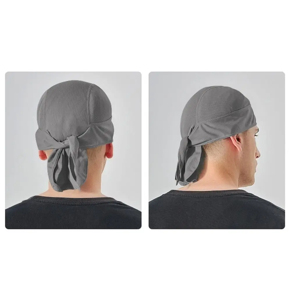 Elasticity Riding Mesh Durag Fashion Sweat-wicking Quick-dry Pirate Hat Headband Cosplay Beanie Motorcycling