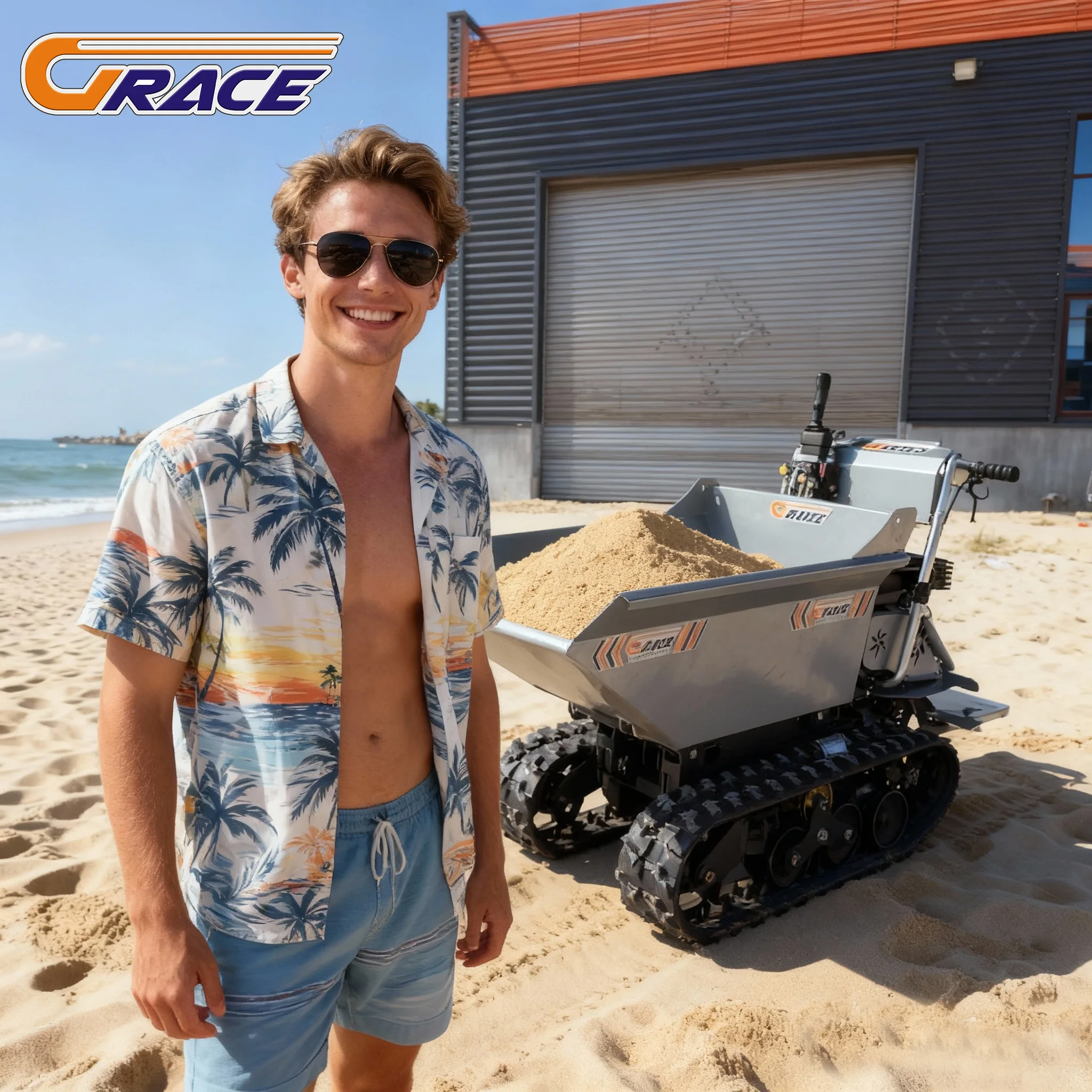 أعلى الساخن الهيدروليكية حديقة صغيرة المسار قلابة 0.5 طن 500 كجم شاحنة قلابة ذاتية التحميل مايكرو الزاحف الناقل للبيع #1