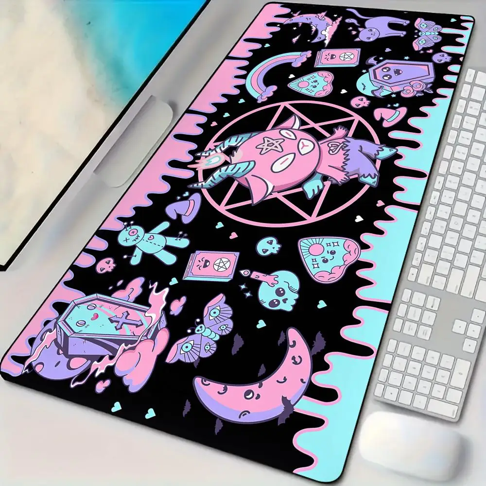 

Gothic-style anime illustration Mouse Pad Desk mat with stitched edges Natural rubber maus pad suitable for office and gaming