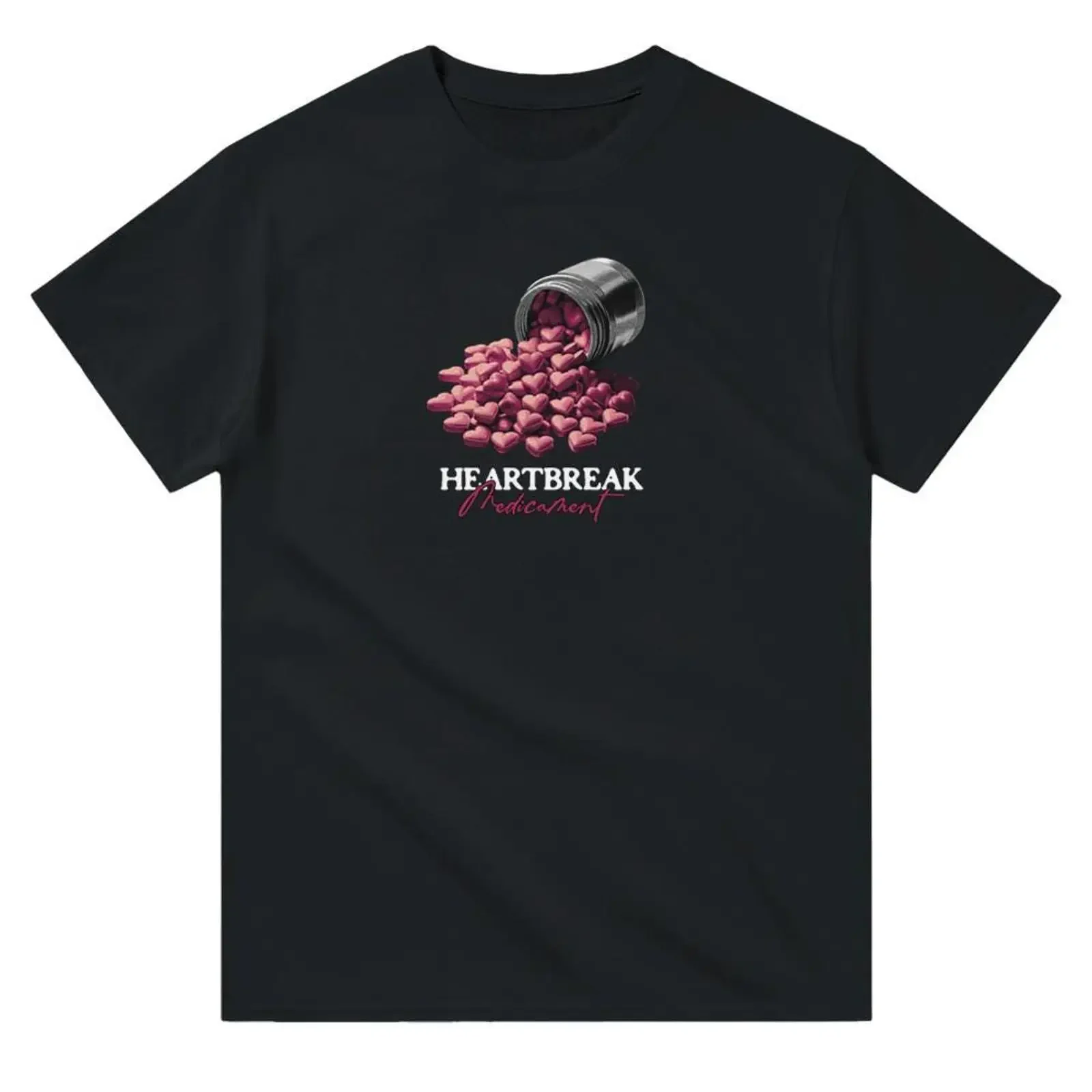 Heartbreak Medication T Shirt Healing Pills vintage Washed Top For Everyday Wear streetwear Casual Versatile fashion Stylish