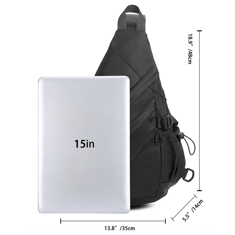 Casual Chest Bag Men Fashion Travel Shoulder Bag for Men Lightweight Sports Chest Bag Large Capacity Outdoor Cycling Backpack