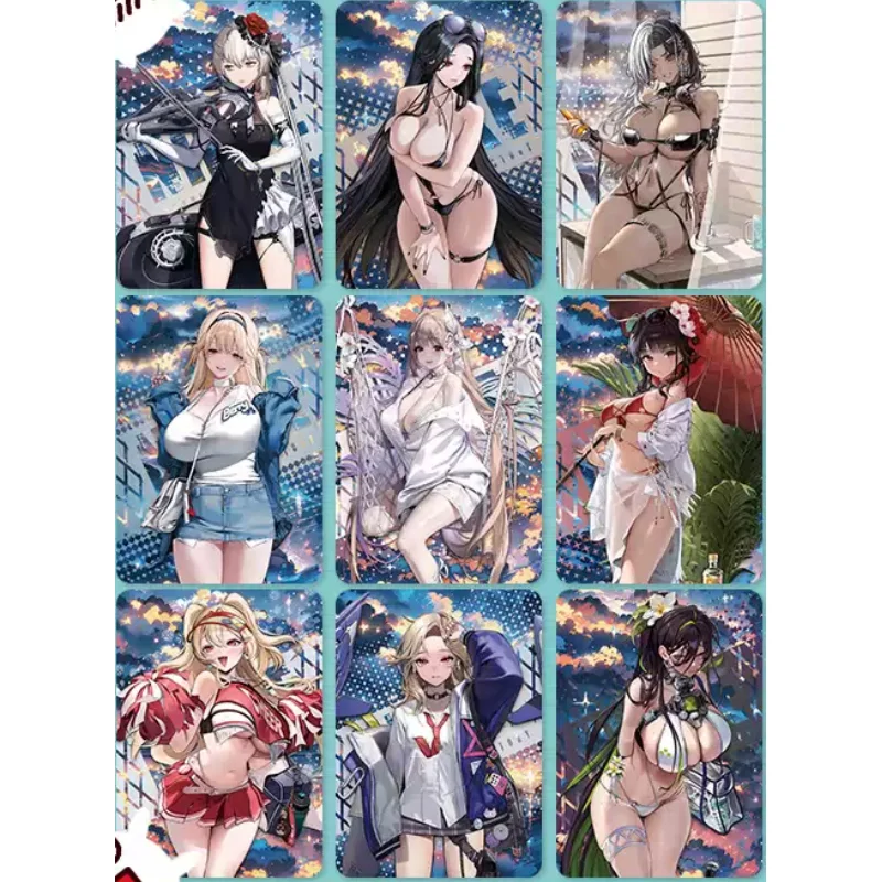 NIKKE Cards NIKKE The Goddess of Victory Ein Guilty Skura Viper Rosanna Anime Game Collection Color Flash DIY Toy Cards Part12