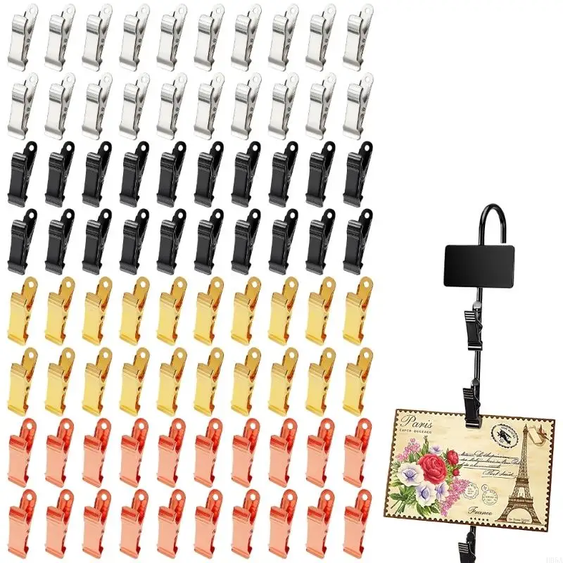 

20Pcs Adjustable Metal Reverse Clamp with Hanging Hole Document Clip For Construction Site Metalworking Crafting Project