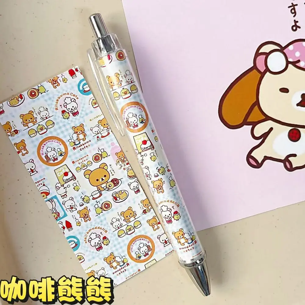 Rilakkuma Rabbit Press Gelstift, hoher Farbwert, niedlicher Ins-Style, 0,5 mm, universeller Pinselschreiber für Studenten, geschmeidiges Schreiben, langlebiger schwarzer Stift – Detail 8